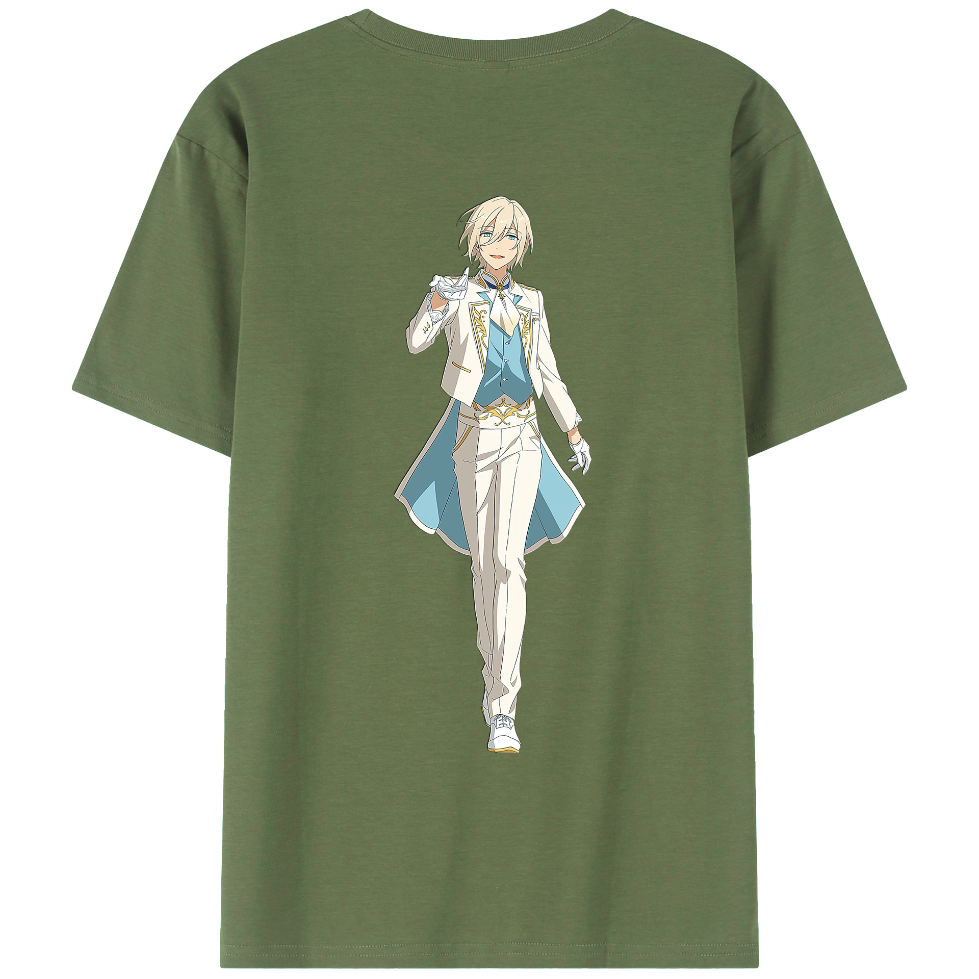 （画像用） あんさんぶるスターズ! Ensemble Stars 綿100％ メンズ半袖Tシャツ（バックプリント） 通気性